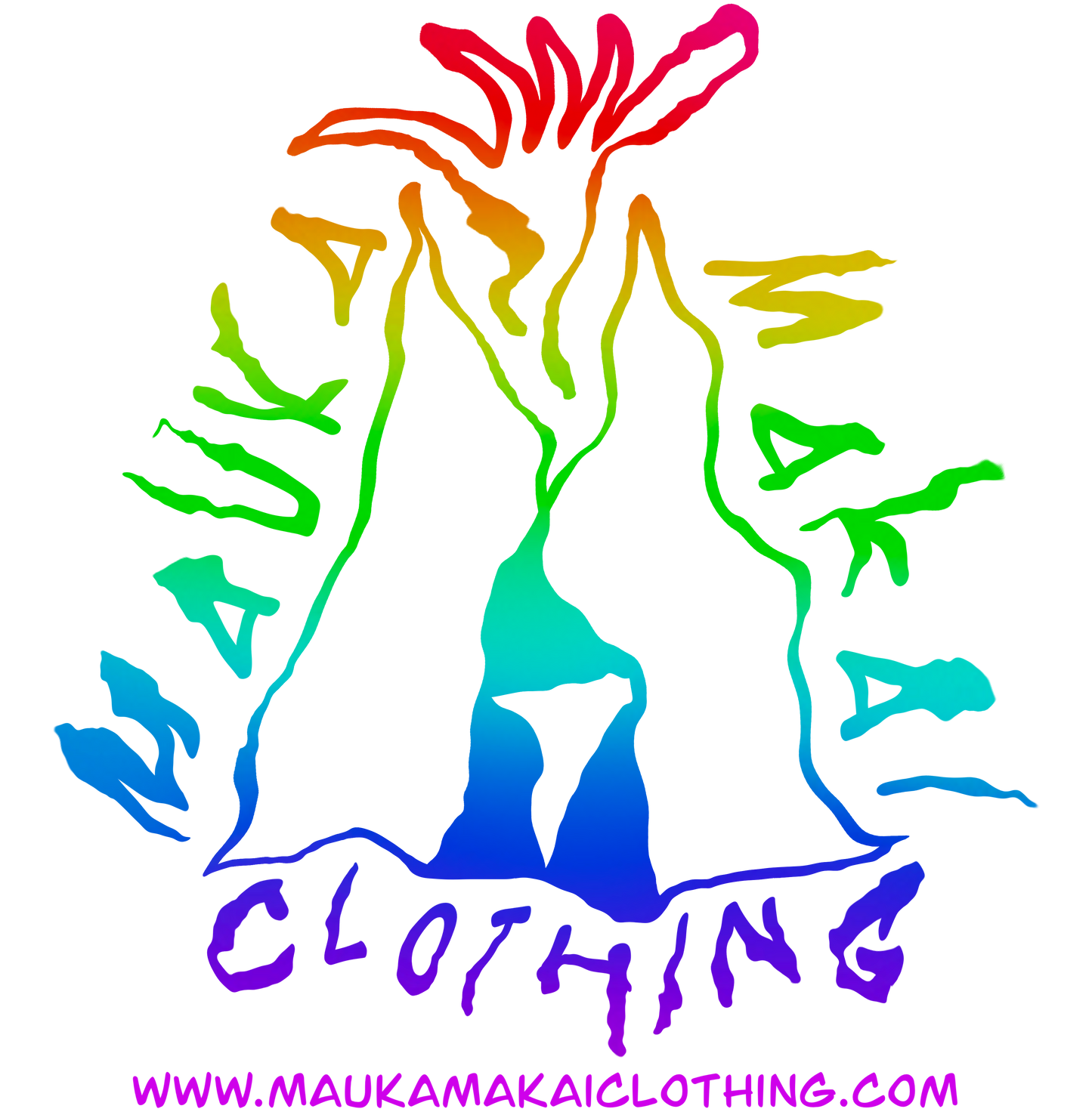 MxM Mauka Makai Clothing Rainbow Logo